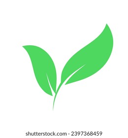 Vektor stok green leaf icon