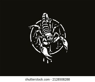 
Vektor Stok Oldschool Scorpion Tattoo Vector 