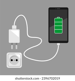 Vektor Stok Phone Charger Vector Illustration