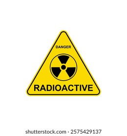 Vektor Stok Radioactive Symbol Sign Vector Illustration