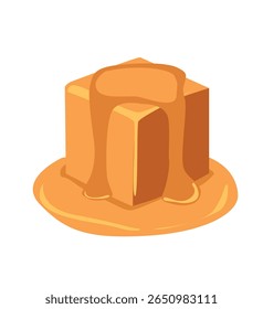 vektor Toffee caramelo com sal marinho,