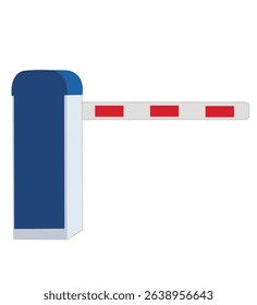 vektor Universal boom barrier. Open automatic barrier gate for parking of car. 