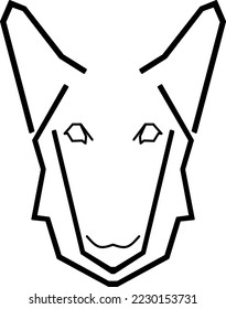 Vektor, Wolf-Logo-Bild mit schwarz-weißem Hintergrund