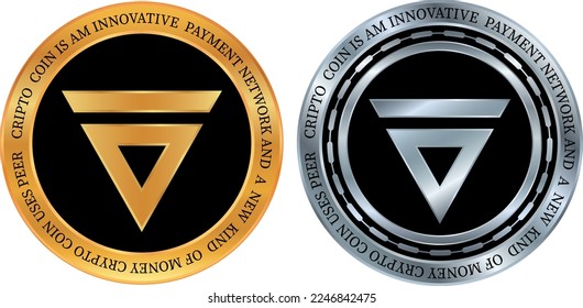velas virtual currency logo. vector illustrations. 3d illustrations.