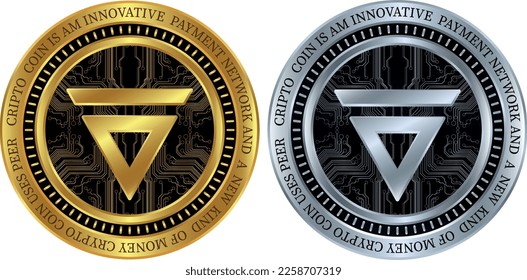 velas virtual currency logo. vector illustrations. 3d illustrations.