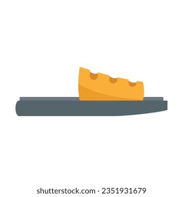 Velcro sandal icon flat vector. Summer footwear. Summer slipper isolated