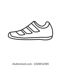 Velcro Shoes Easy Fastening Simple and sleek Flat Icon Design on White background

