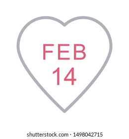 velentine colour line vector icon