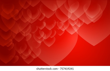Velentine heart on red background