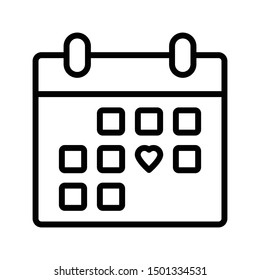 velentine thin line vector icon