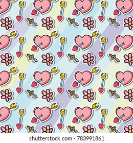 velentines day patches design symbol of love