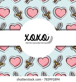 velentines day patches design symbol of love