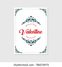 Velentines day's. Heart Love Icon Background. Modern Template Card Design. Valentine day theme and wedding party - Vector