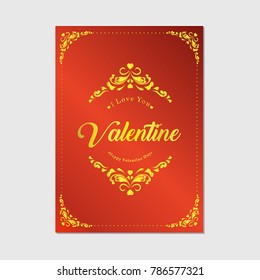 Velentines day's. Heart Love Icon Background. Modern Template Card Design. Valentine day theme and wedding party - Vector