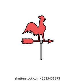 Veleta colored vector icon on white background. Stock vector EPS10