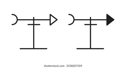 Veleta icon in solid and stroke style.
