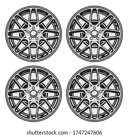 velg car vector design illustration
