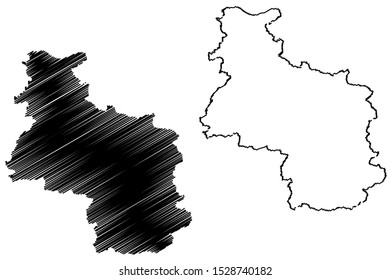 Veliko Tarnovo Province (Republic of Bulgaria, Provinces of Bulgaria) map vector illustration, scribble sketch Veliko Tarnovo map