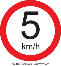 velocidad permitida en esta área, atención, vorción, 5 km, autorización, in diesem Bereich erlaubte Geschwindigkeit, Vorsicht, Genehmigung 