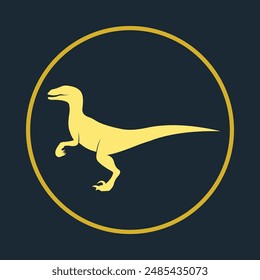 Velociraptor artwork trendy beautiful vector illustration lovely abstract icon design