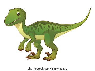 Velociraptor Cartoon Dinosaurs Prehistoric Illustration