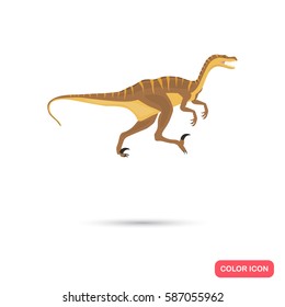 Velociraptor color flat icon for web and mobile design