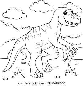 Velociraptor Coloring Page for Kids