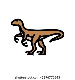 velociraptor dinosaur animal color icon vector. velociraptor dinosaur animal sign. isolated symbol illustration