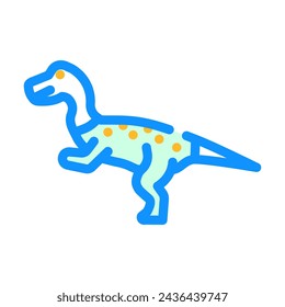 velociraptor dinosaur animal color icon vector. velociraptor dinosaur animal sign. isolated symbol illustration