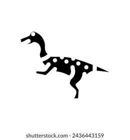 velociraptor dinosaur animal glyph icon vector. velociraptor dinosaur animal sign. isolated symbol illustration