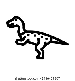 velociraptor dinosaur animal line icon vector. velociraptor dinosaur animal sign. isolated contour symbol black illustration