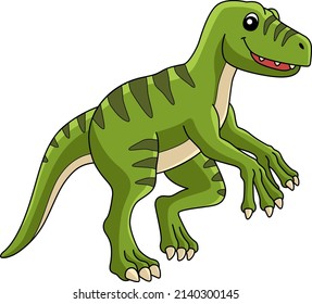 Velociraptor Dinosaur Cartoon Colored Clipart