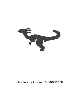 Velociraptor dinosaur vector icon. filled flat sign for mobile concept and web design. Velociraptor glyph icon. Symbol, logo illustration. Vector graphics