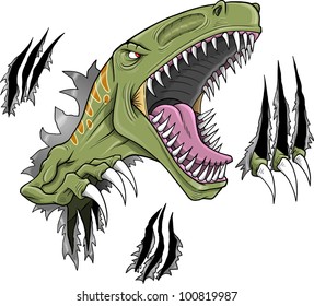 Velociraptor Dinosaur Vector Illustration