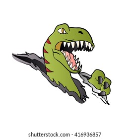 Velociraptor Dinosaur Vector Illustration