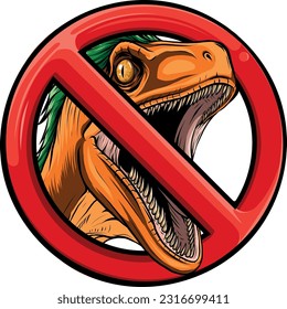 Velociraptor Dinosaur Vector Illustration on white background