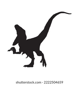 Velociraptor Dinosaur Vector Illustration Silhouette

