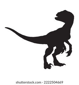 Velociraptor Dinosaur Vector Illustration Silhouette
