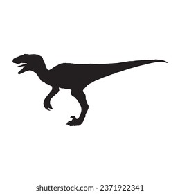 Velociraptor Dinosaur Vector Illustration Silhouette