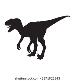 Velociraptor Dinosaurier Vektorgrafik Silhouette