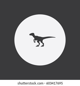 Velociraptor icon silhouette vector illustration
