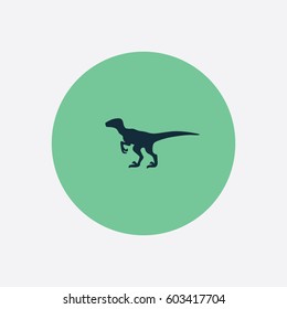 Velociraptor icon silhouette vector illustration
