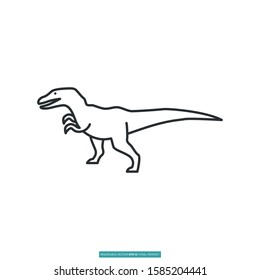 Velociraptor icon vector illustration logo template for many purpose. Isolated on white background.