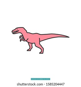Velociraptor icon vector illustration logo template for many purpose. Isolated on white background.