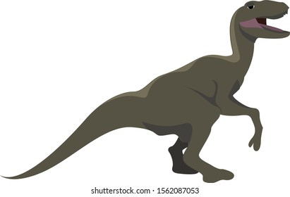 Velociraptor, illustration, vector on white background.