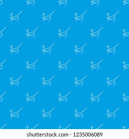 Velociraptor pattern vector seamless blue repeat for any use