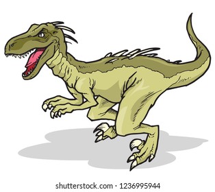 Velociraptor Vector Illustration Full Color suitable for any graphic design related project