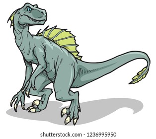 Velociraptor Vector Illustration Full Color suitable for any graphic design related project