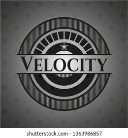 Velocity black emblem. Vintage.