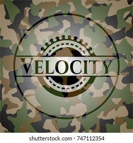 Velocity camouflage emblem